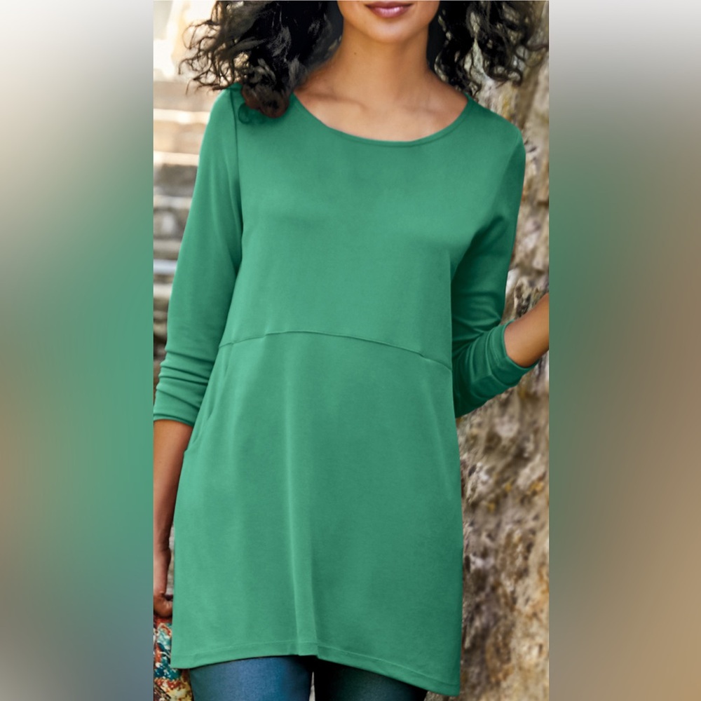 Soft Surroundings Vibrant Green Tunic